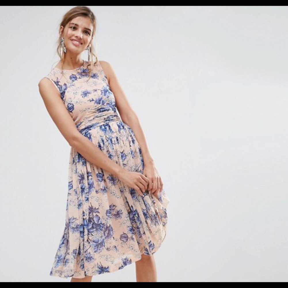 ASOS Midi Dress Floral Print |Size 6|
